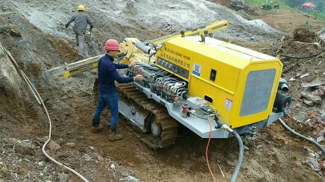 Rock Tracked Borehole Driller /Hydraulic Rotary Quarry Rock Drilling Rig / Bore Anchor Machine