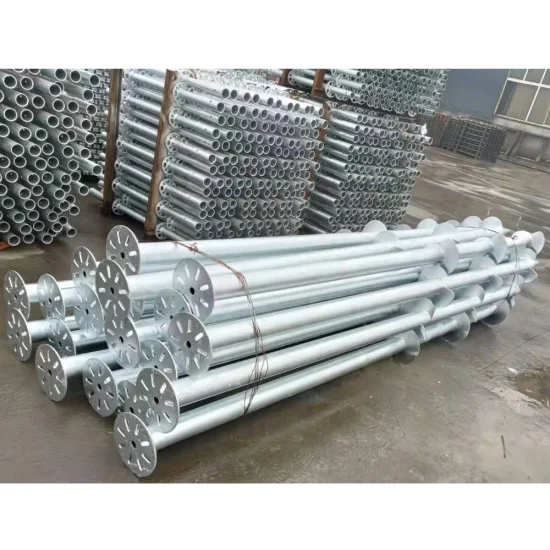 Galvanized Square Flange Spiral Ground Pile Earth Screw Anchor Fence